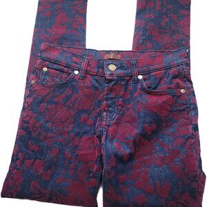 7 for All Mankind Girls Size 10 Red Velvet/ Jeans - EUC